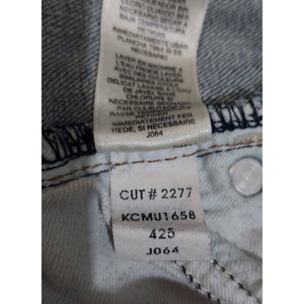 Thrashed Distressed DKNY Boot Cut Cotton Spandex Fits 30x30 size 10 - Picture 7 of 15